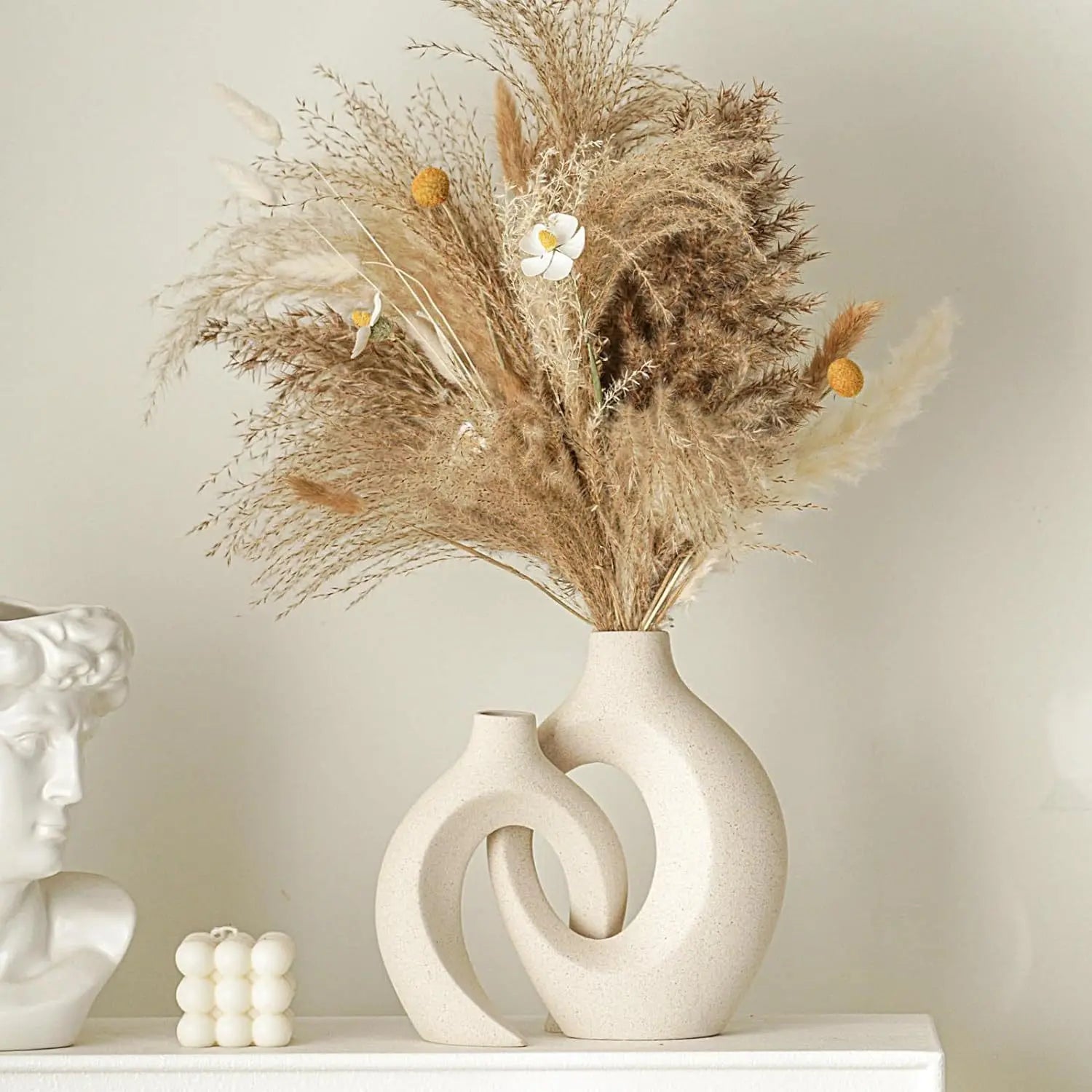 Hollow Flower Vases for Living Room Bookshelf