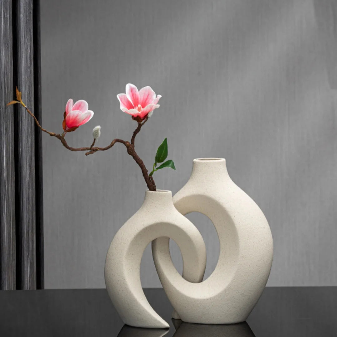 Hollow Flower Vases for Living Room Bookshelf