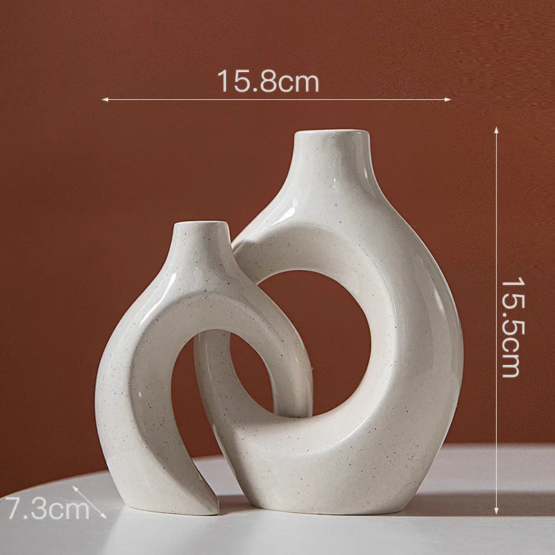 Hollow Flower Vases for Living Room Bookshelf